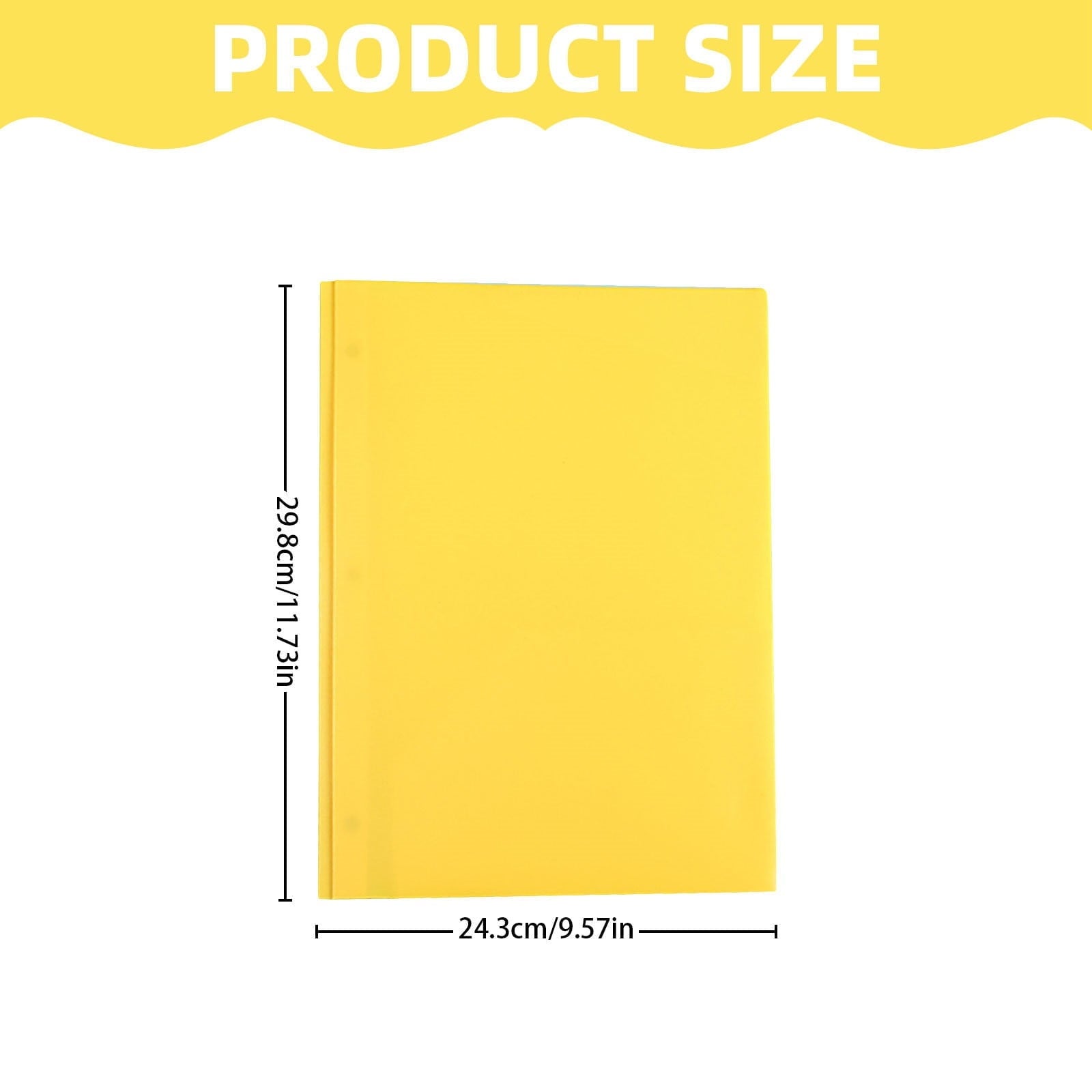 Heavy Duty Plastic Folder with 3-Prong Fasteners, Durable 2-Pocket Folders with Brads, Holds US Letter Size Paper, for School, Home and Office (Pink) 9.57x11.7"