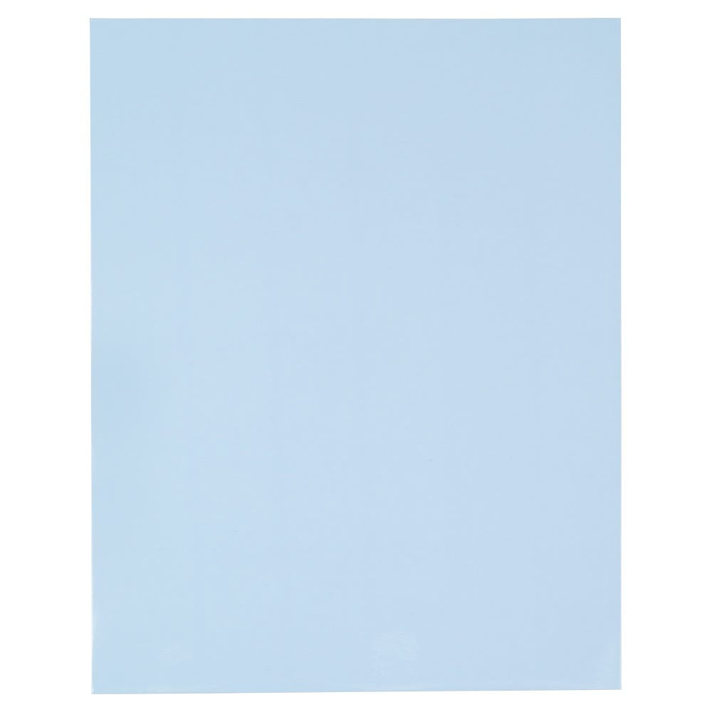 JAM Paper Laminated Two Pocket Glossy Folders, Baby Blue, 3/Pack