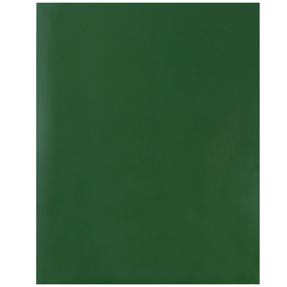 JAM Paper Glossy Two Pocket Folders, Green, 6/Pack
