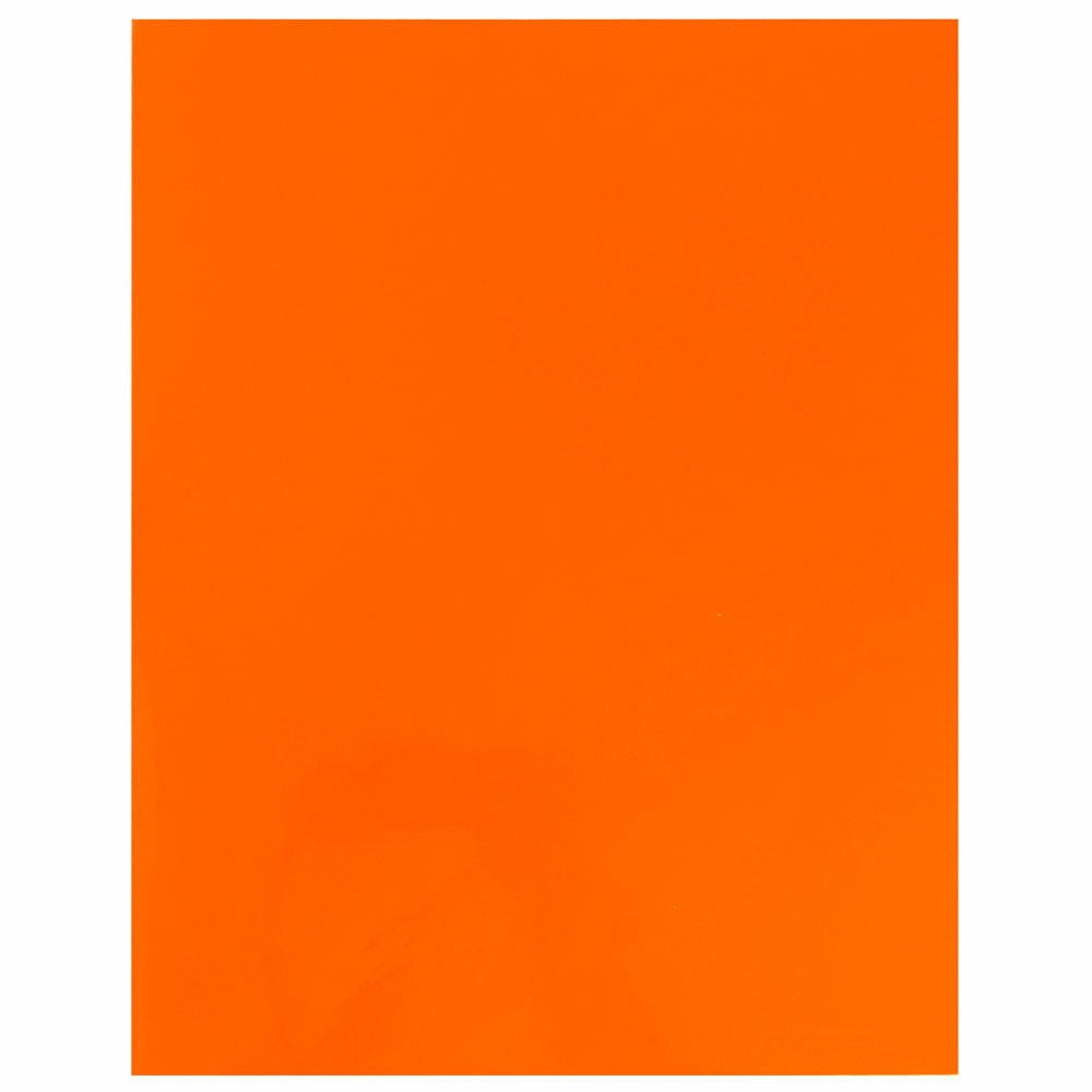 JAM Paper Laminated Two Pocket Glossy Folders, Orange, 3/Pack