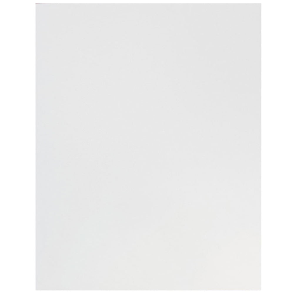 JAM Paper Laminated Two Pocket Glossy Folders, White, Bulk 50/Box