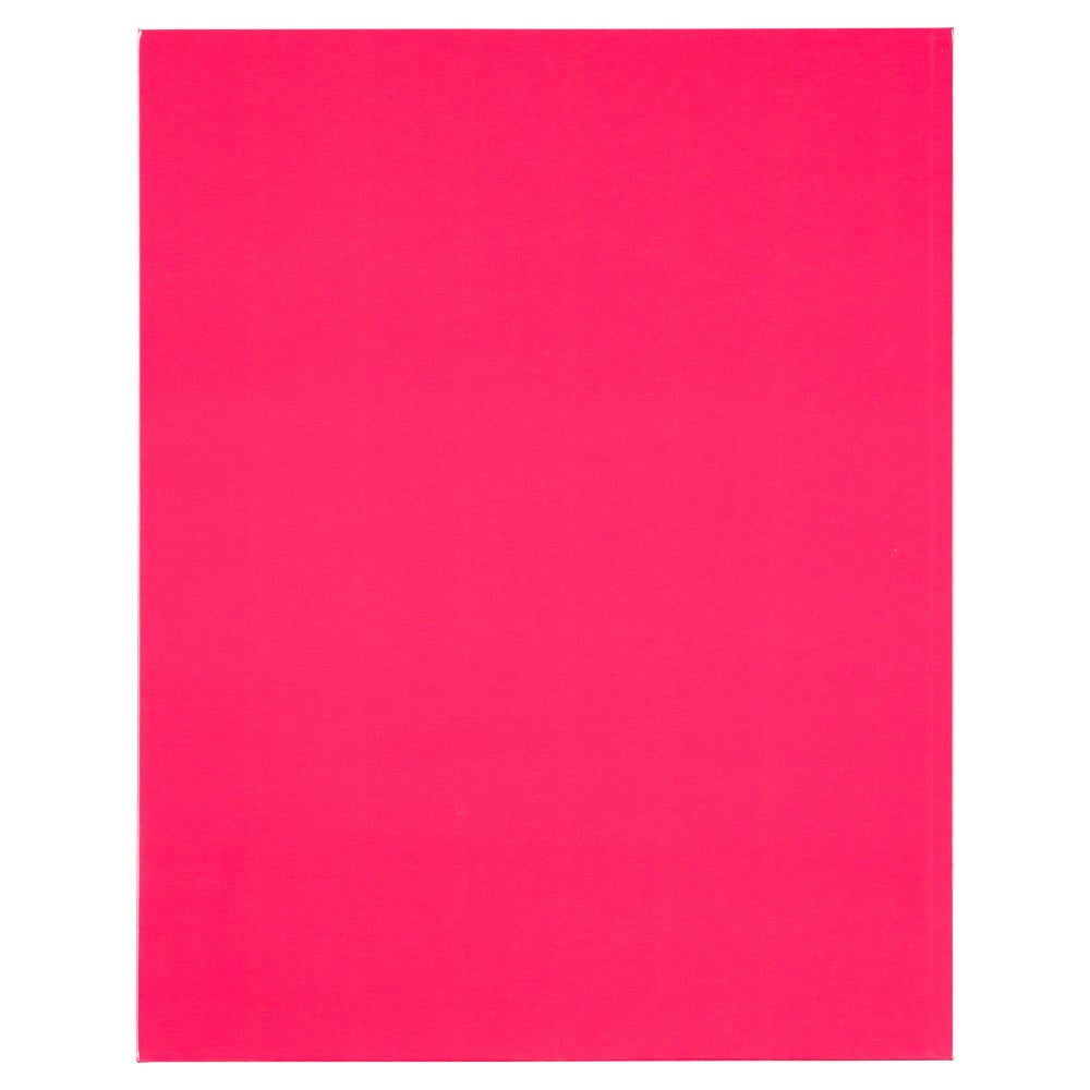 JAM Paper Laminated Two Pocket Glossy Folders, Fuchsia Hot Pink, 3/Pack