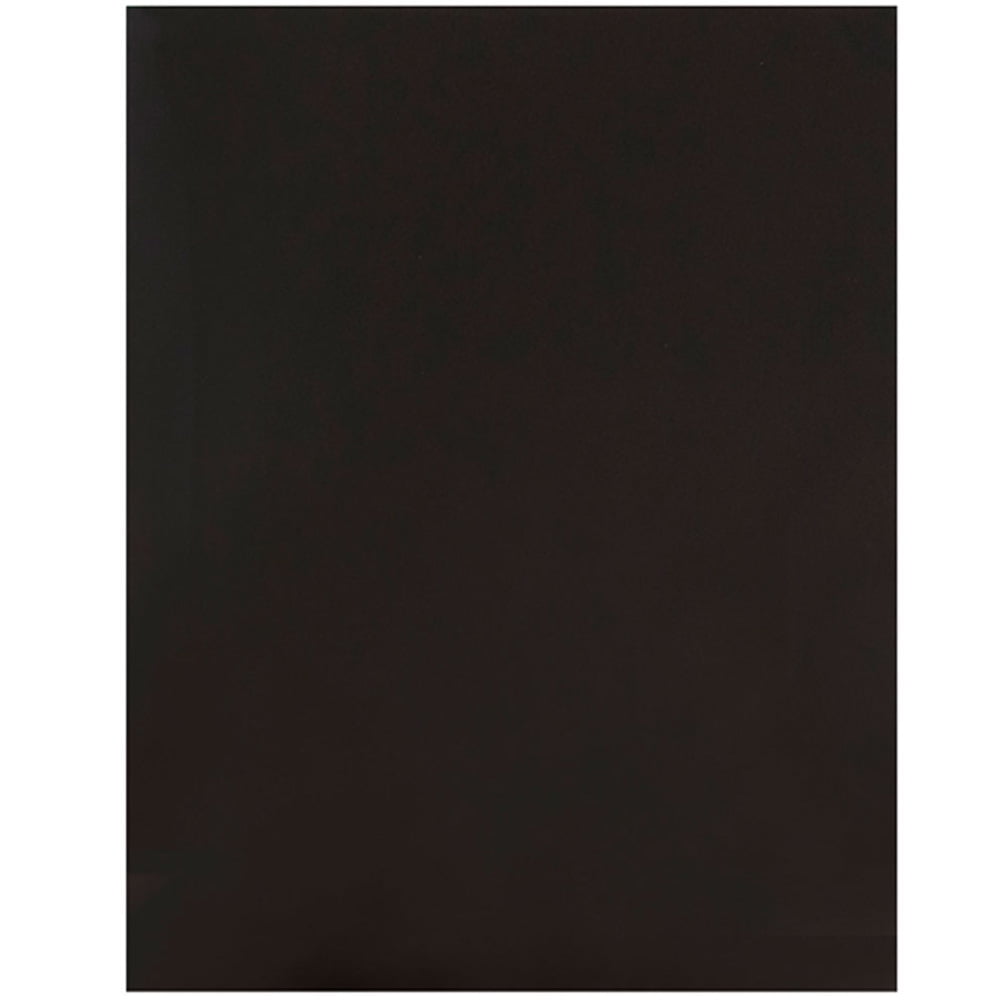 JAM Paper Glossy Two Pocket Folders, Black, 100/Pack