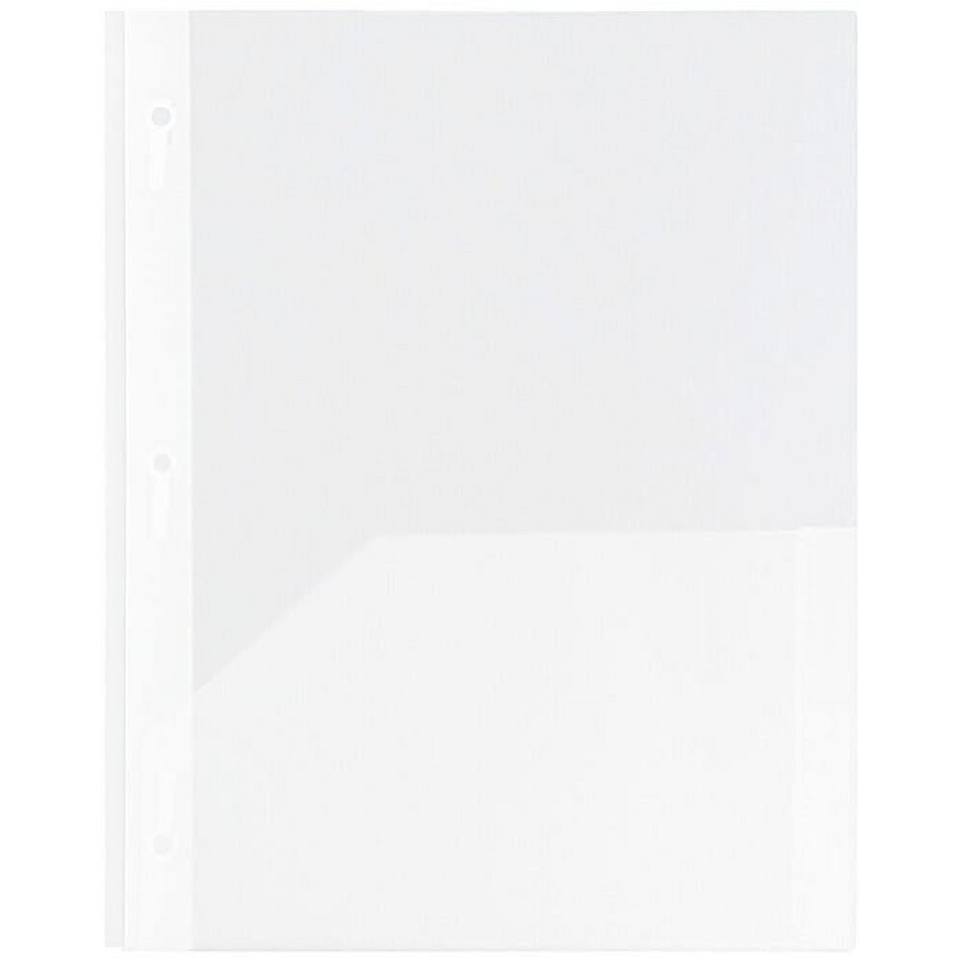 JAM Paper 2 Pocket Clasp Folders, Clear, 6/Pack