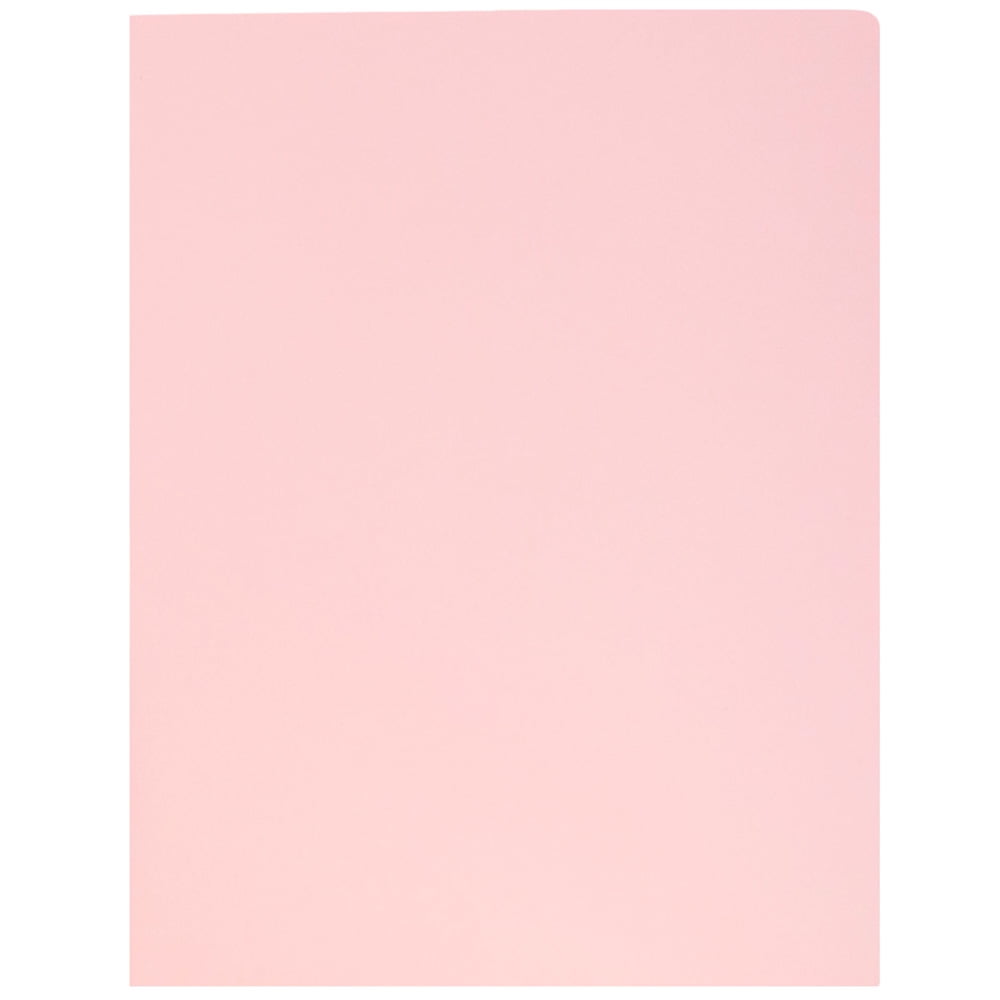 JAM Paper Matte Two Pocket Folders, Baby Pink, 6 per Pack