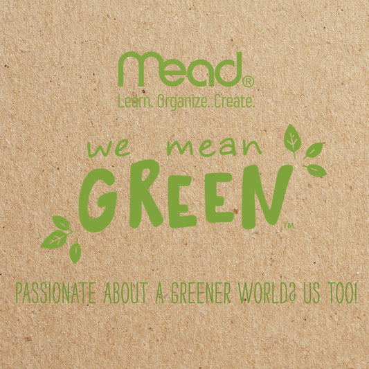 Mead We Mean Green 2-Pocket Paper Folder, 2 Pack, Yellow and Green (331761FB-WMT)