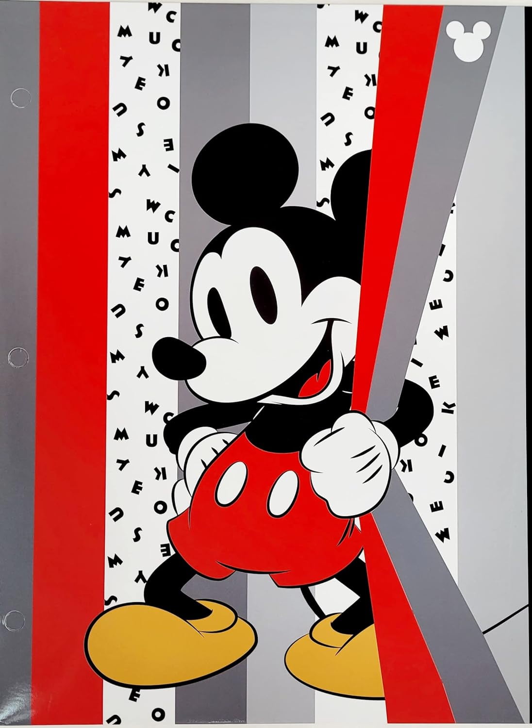 Mickey Mouse 2 Pocket Portfolio Folder - (Colors/styles Vary)