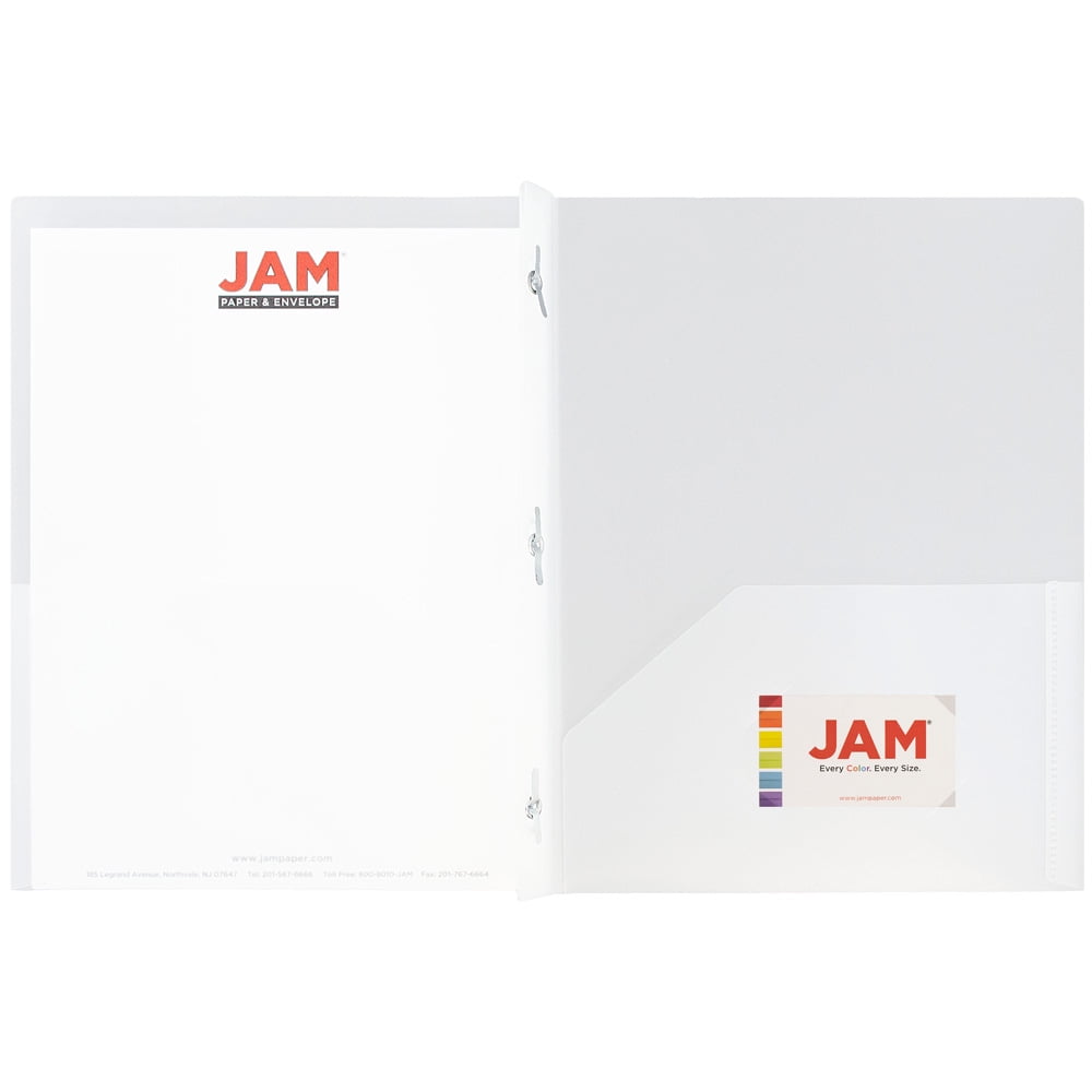 JAM Paper Matte Two Pocket Folders, Baby Blue, 6/Pack