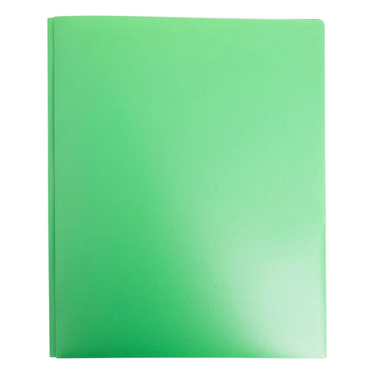 Hilingoto Colored Plastic Folder with Pockets and Prongs (Assorted Colors 1 ) Colorful Folders with & School Folders with Fasteners, A4 Tadpole Folder Pp Folder 1Pc Green, 1*Folder (Green)
