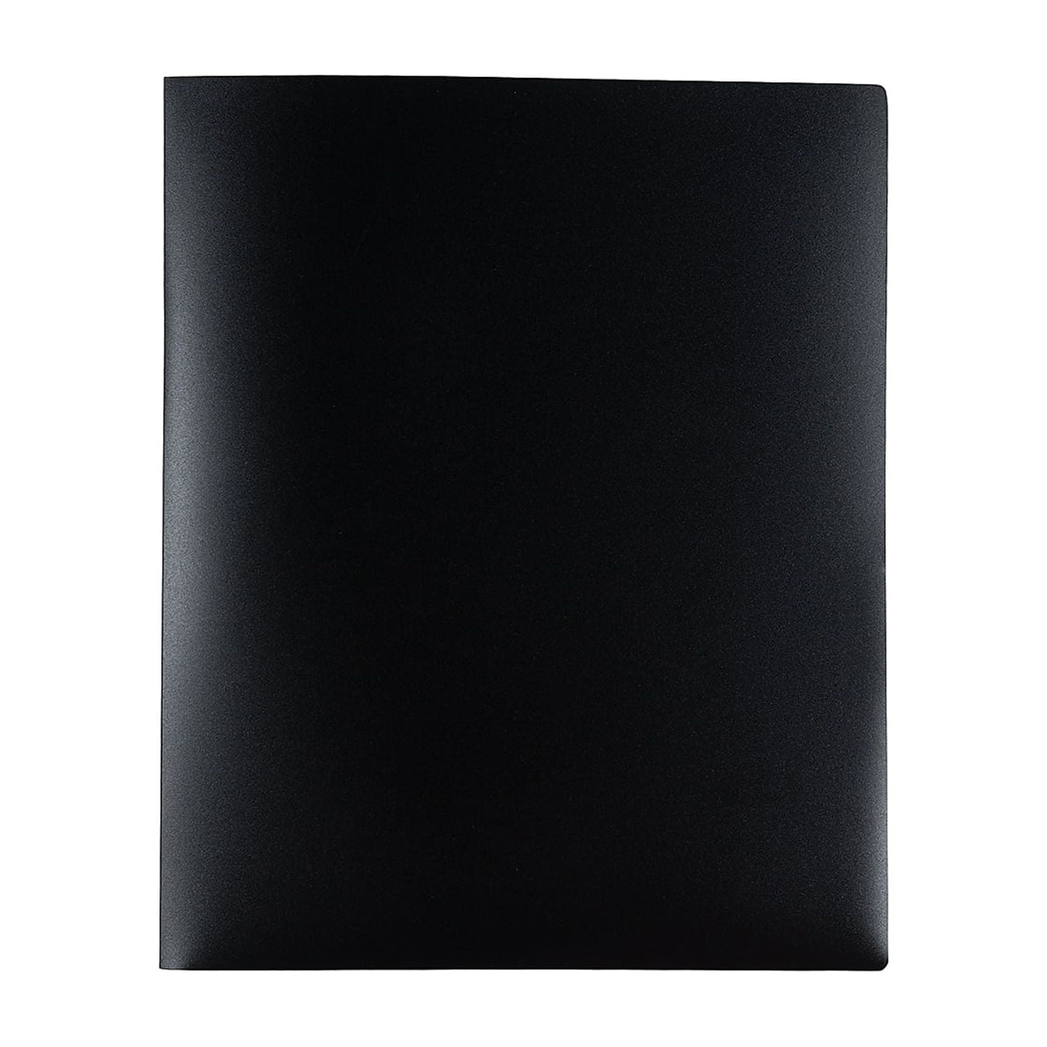 JAM Paper Heavy Duty Plastic Multi Pocket Folders, 6 Pocket Organizer, Black, 2/Pack