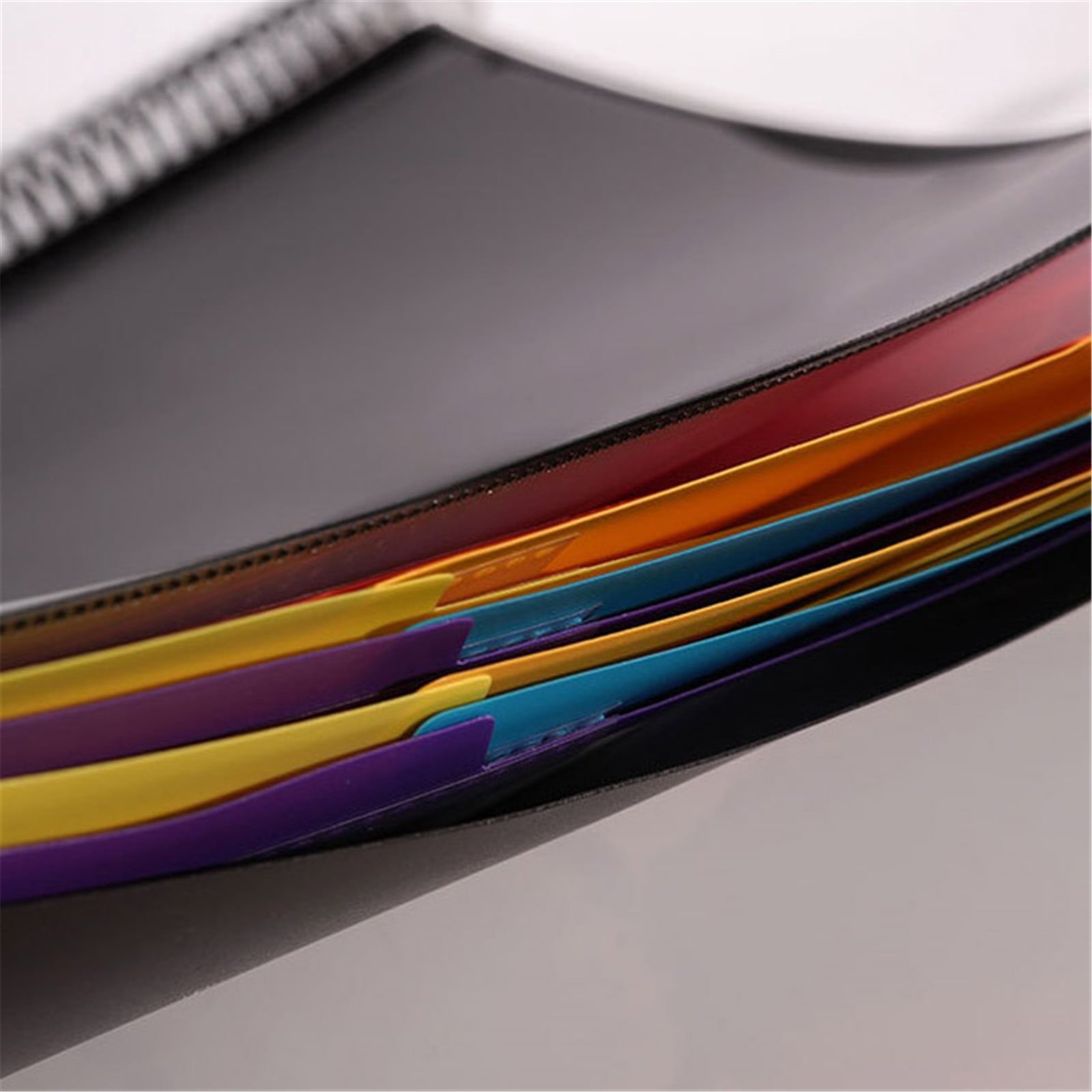 Kilougeis Clearance 3 Prong Poly Folder with Pockets Pocket Folder Classroom&nbsp;Must&nbsp;Haves Spiral Binder Black 6 Pages