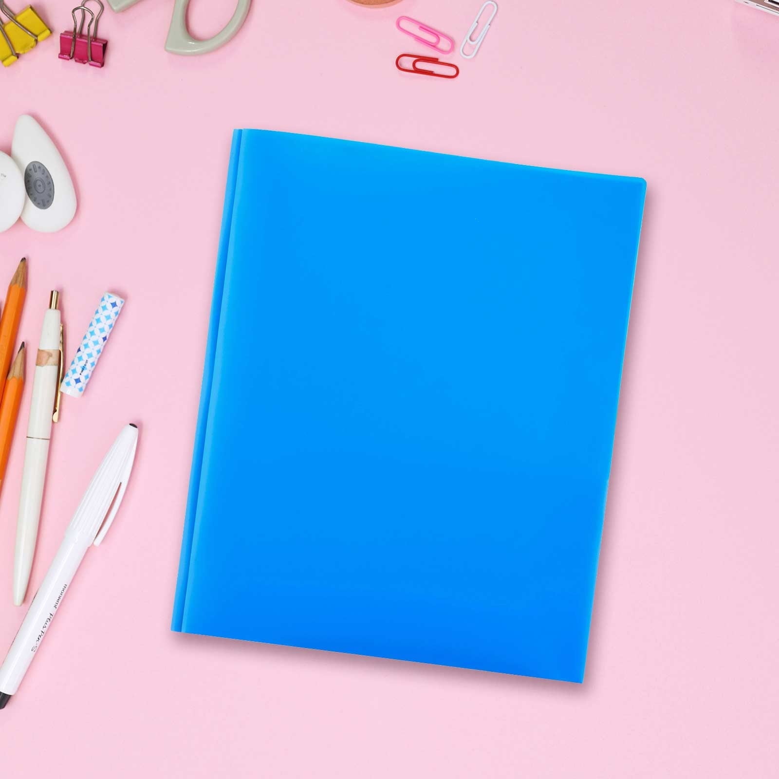 Miayilima Folders with Pockets and Prong with Fasteners 2 Pocket Folder 3 Prong Folders Plastic Black