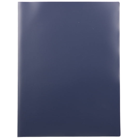 JAM Paper Heavy Duty Plastic Multi High Pocket Folders, 6 Pocket Organizer, Navy, 20/Pack