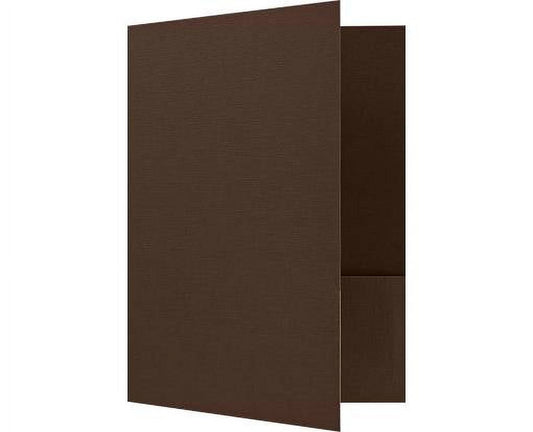 LUXPaper 9 x 12 Presentation Folder, Dark Espresso Brown, 25/Pack