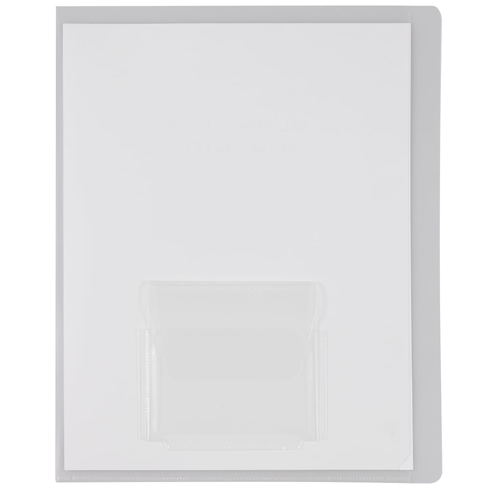 JAM Paper Plastic Sleeves with Mini Pocket, Clear, 9 x 11.5, 10/Pack
