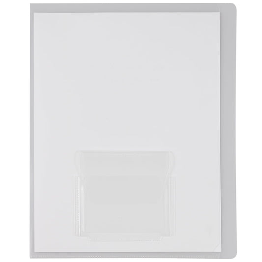 JAM Paper Plastic Sleeves with Mini Pocket, Clear, 9 x 11.5, 10/Pack