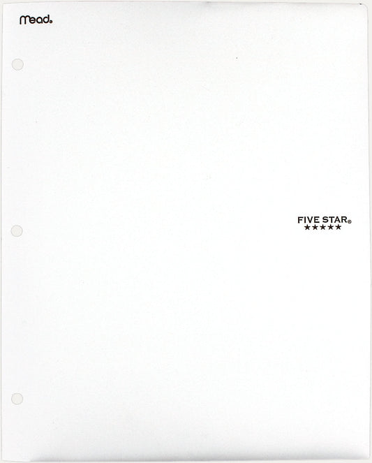 Five Star 2-Pocket Stay-put Tabs Folder with Three Hole Punched Teal (33943)