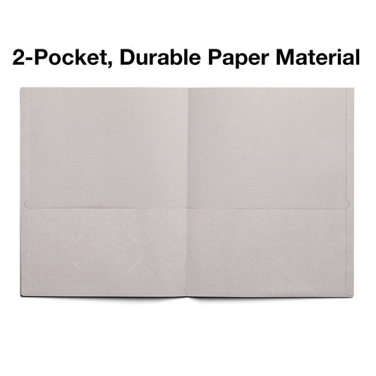 HITOUCH BUSINESS SERVICES 2-Pocket Presentation Folders Gray 10/Pack 13380