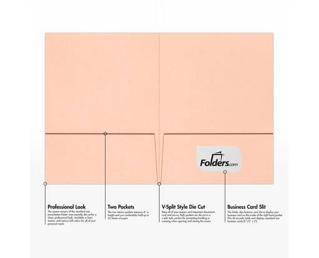 LUXPaper 9 x 12 Presentation Folder, Blush, 25/Pack