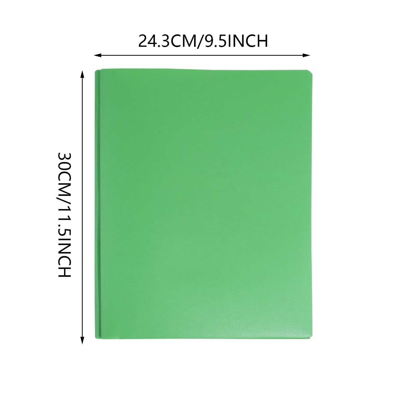 LKXGBMY 3-Prong 2-Pocket Poly Folder, 1Pack Plastic Folders with Pockets and Prong Holds Letter Size Paper, Plastic Pockets Folder for Office and Home, Green