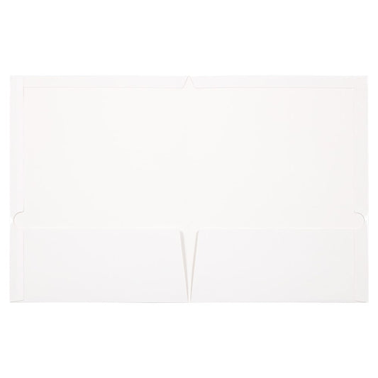 JAM Paper Laminated Two Pocket Glossy Folders, White, 3/Pack