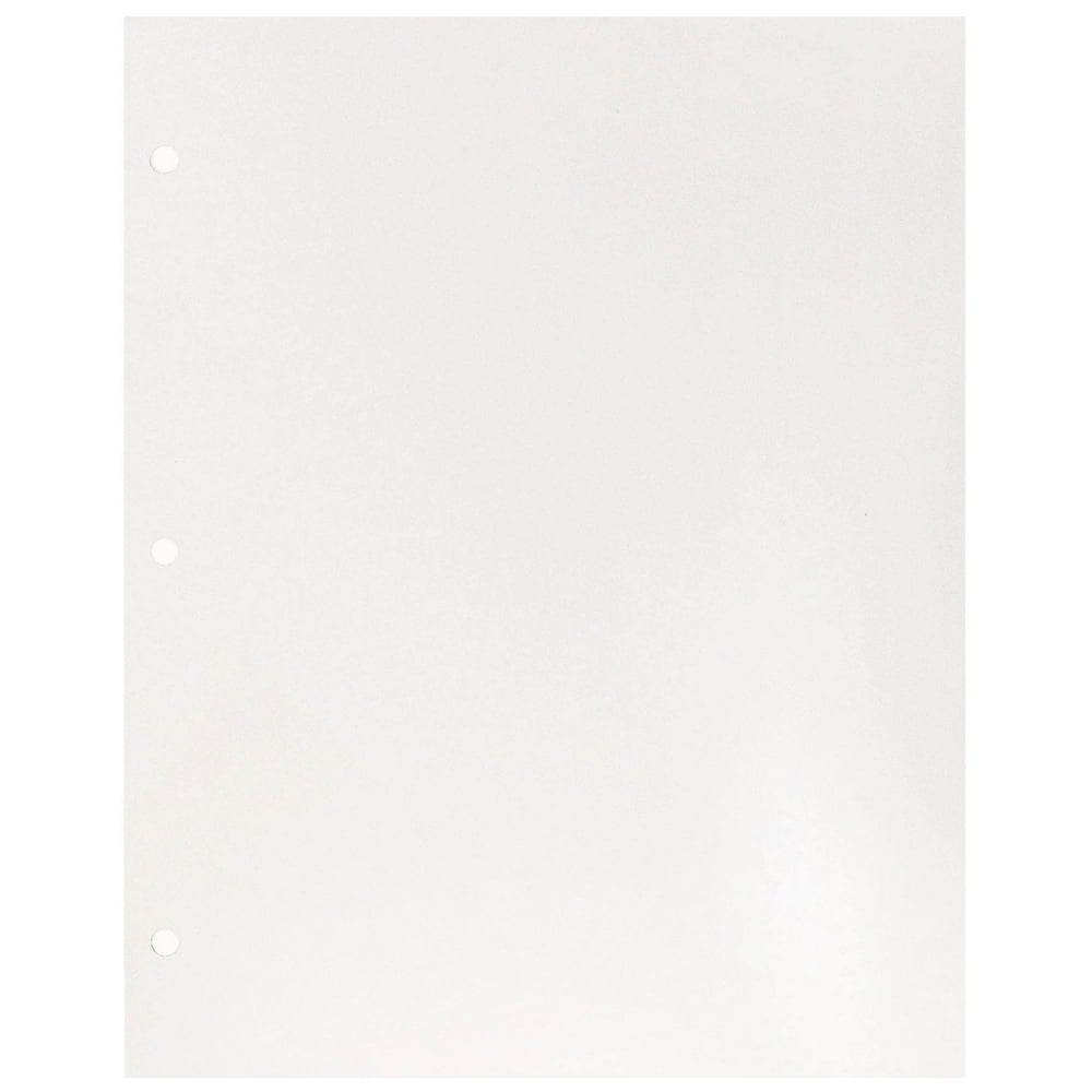 JAM Paper Glossy 3 Hole Punch Folders, White, 25/Pack