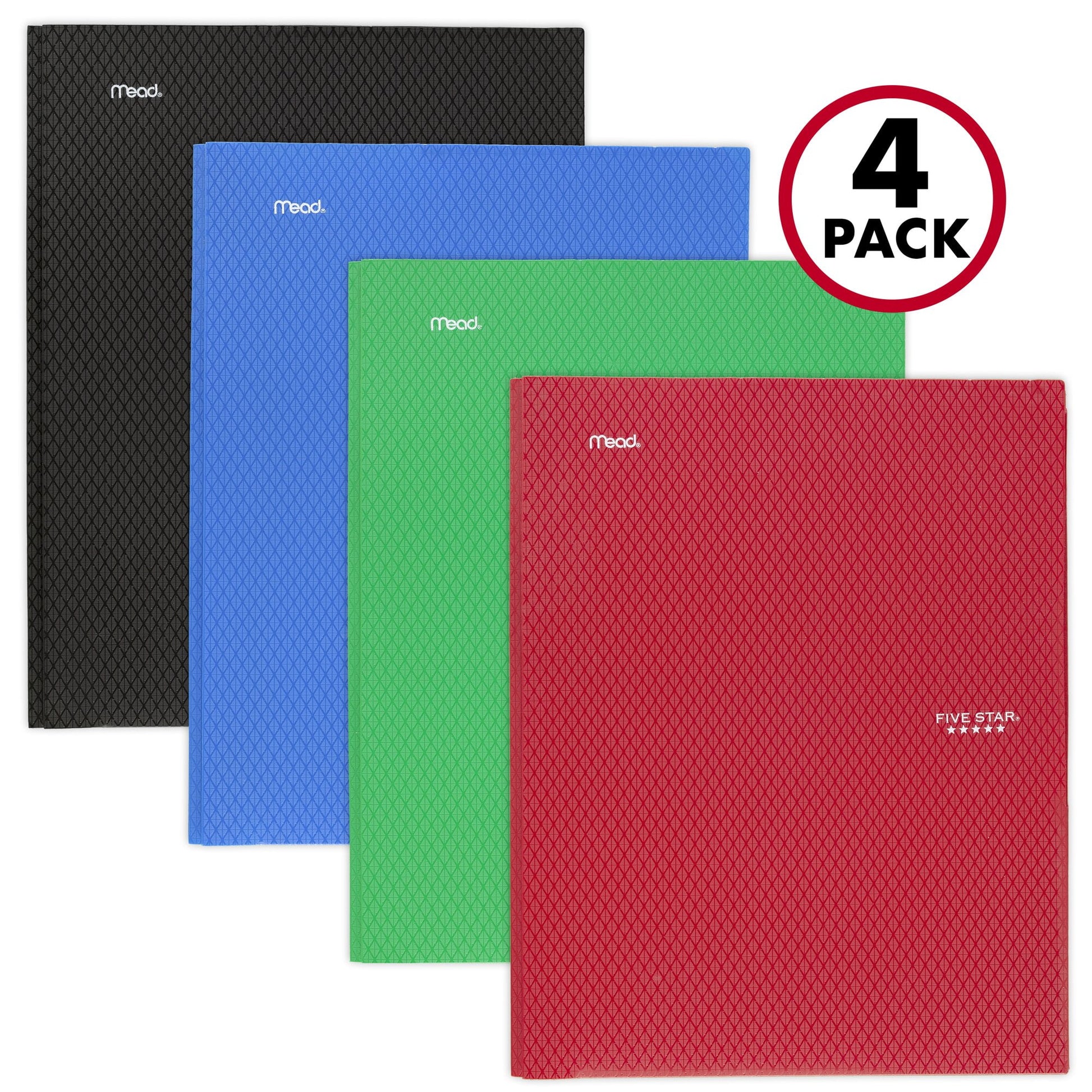 Mead Pocket and Prong Folder 9-5/16"Wx11-5/8"H 6/PK Assorted 38048