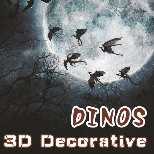 7Pcs/Set Fantasy Halloween Dragon Wall Stickers