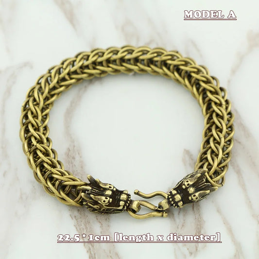 Creative Vintage Brass Dragon Bracelet