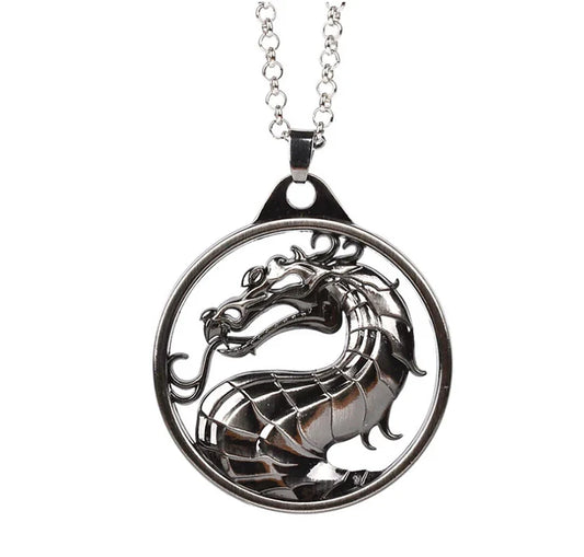 Mortal Kombat Dragon Totem Keychain – Vintage Alloy Keyring Holder for Men & Game Fans