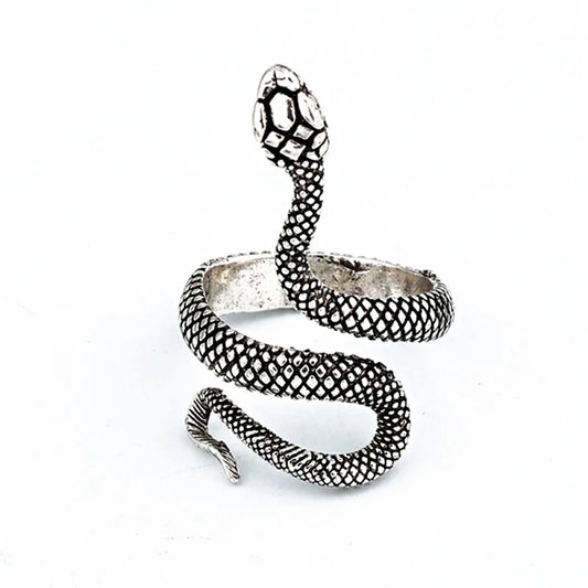 2021 European Retro Punk Spirit Snake & Dragon Ring