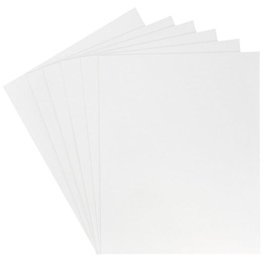 JAM Paper Glossy Two Pocket Folders, White, 6 per Pack