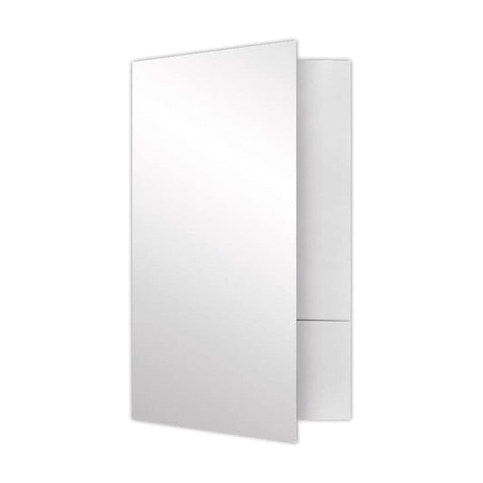 LUX Legal Size Folders Standard Two Pockets White Gloss 50/Pack (LF-118-SG12-50)