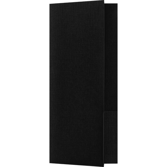 LUXPaper 4 x 9 Pocket Folders, Black Linen, 500/Pack