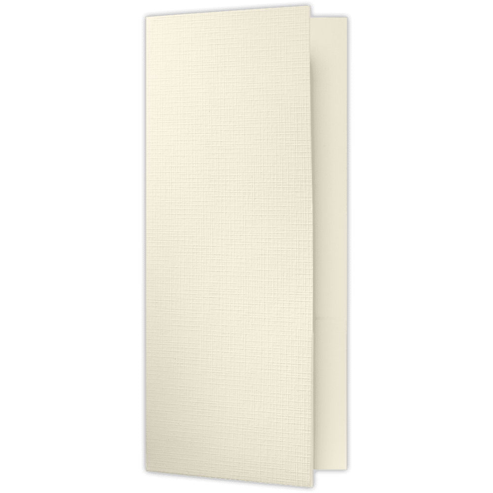 LUXPaper 4 x 9 Pocket Folders, Natural Linen, 50/Pack