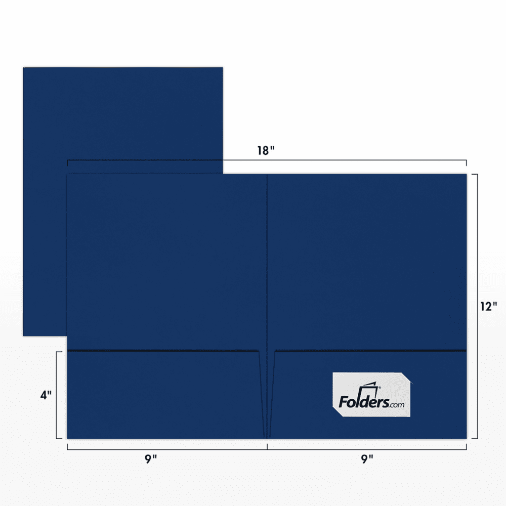 LUXPaper 9 x 12 Presentation Folders, Navy, 10/Pack