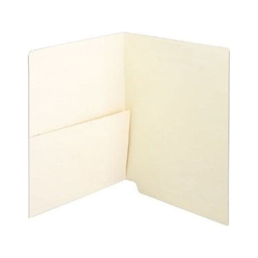 Medical Arts Press® End Tab Pocket Folder, Straight Tabs, Letter Size, Manila, 50/Box