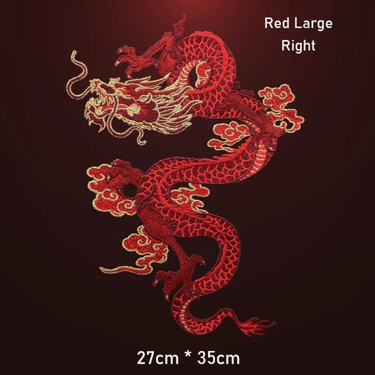 AHYONNIEX High-Quality Large Dragon Patches – DIY Embroidered Sew-On Fabric Stickers for Clothes
