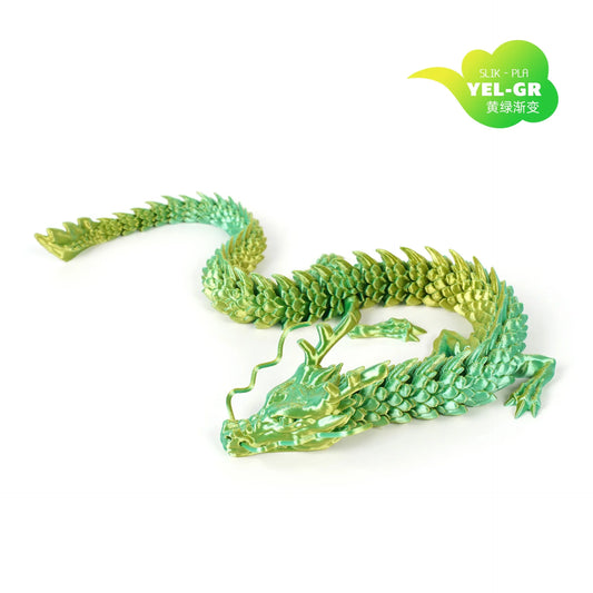 180cm Huge 3D Printed Jointed Loong Figurine – Creative Dragon Ornament for Plants, Rockery & Fish Tank Landscaping Decoration
