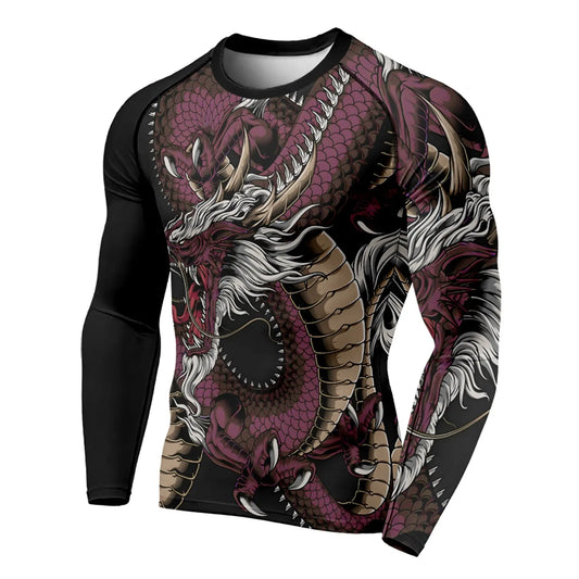 3D Printed Dragon Pattern Men’s T-Shirt