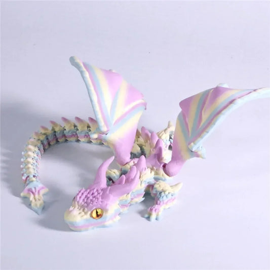 3D Printed Flying Dragon Figures – High-Quality Multi-Jointed Movable Models for Home & Desk Decor