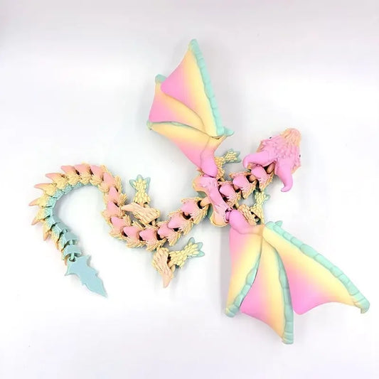 3D Rotatable Articulated Dragon – Realistic Dragon Statue for Kids & Landscaping Decoration