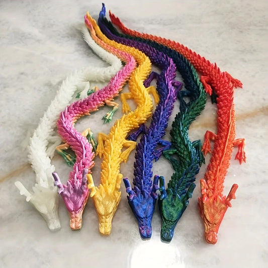 4/12pcs 3D Printed Chinese Dragon Ornaments