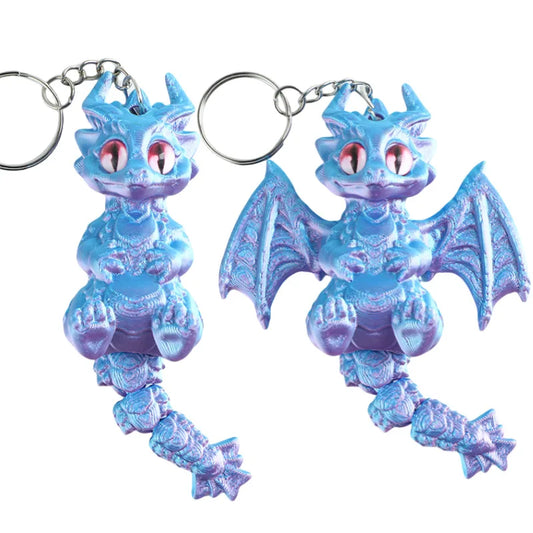 3D Printed Articulated Demon Dragon – Fidget Toy & Desktop Ornament Figurine