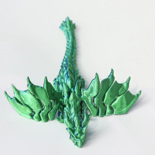 3D Printing Flying Dragon Joint Movable Model – Chinese Loong Creative Collection, Aquarium & Home Gothic Decoration