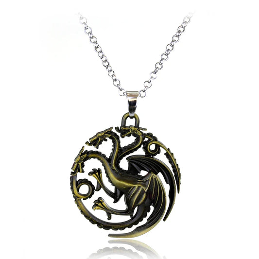 Movie Dragon Thrones House Keychain – Targaryen Wolf Head Pendant & Bottle Opener