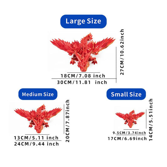 3D Printed Articulated Crystal Dragon