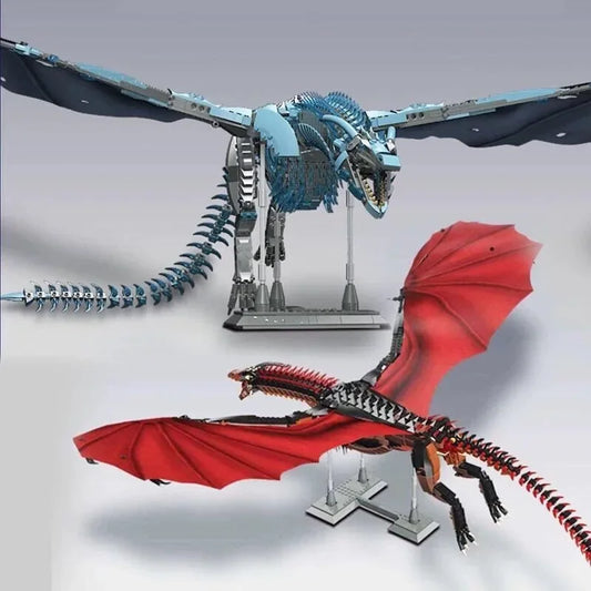 1889PCS Dragon Smaug Building Blocks – Fire Breathing Dragon Animal Model Toy for Kids Christmas Gifts