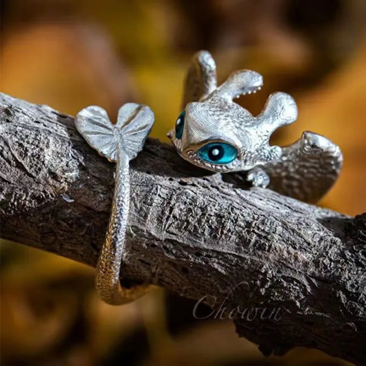 2024 New Gothic Punk Dragon Ring – Retro Animal Adjustable Finger Ring for Men & Women | Magical Cool Jewelry Gift