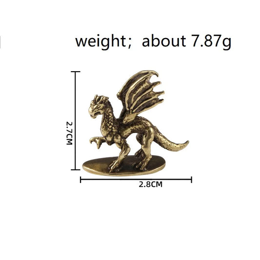 Solid Brass Pterosaur Dragon Statue